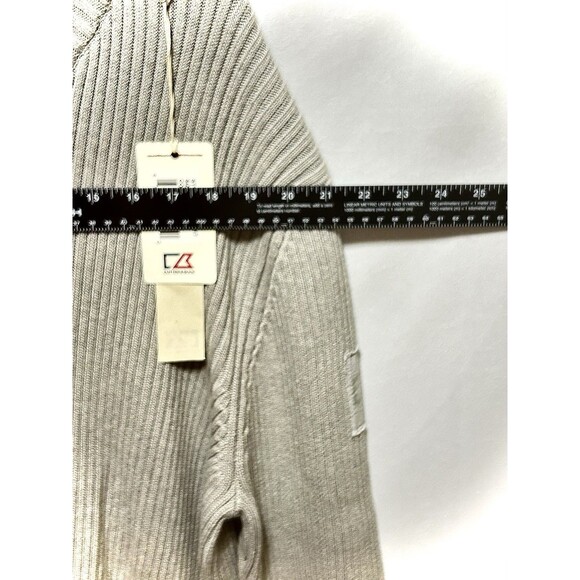 Cutter & Buck Mens XL Gray Long Sleeve Warm Heavy Sweater NWT - Picture 2 of 12